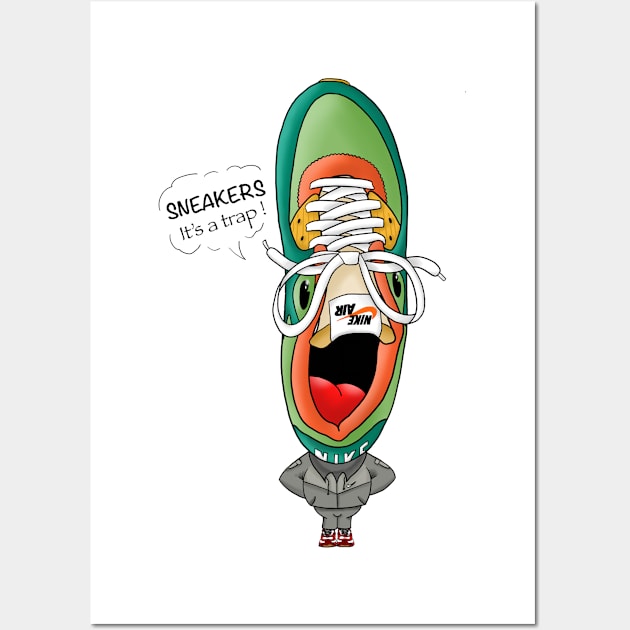 Sneakerhead White Wall Art by WkDesign